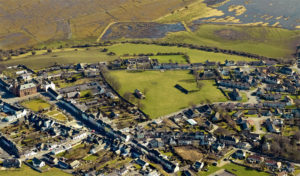 Aerial photo of the Old Showground Wigtown
